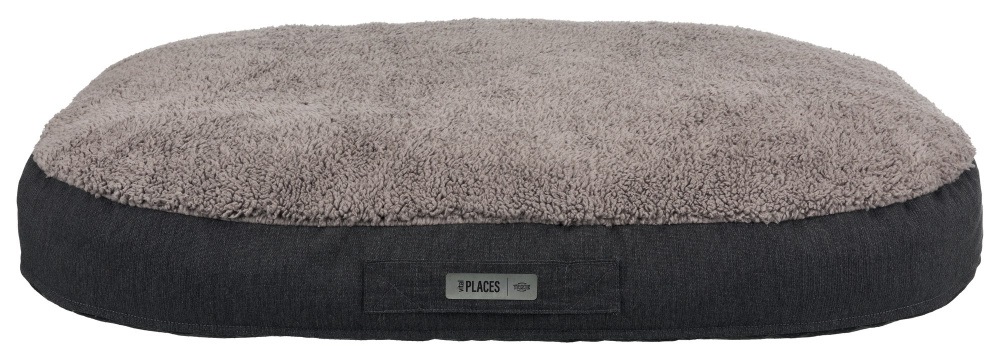 TRIXIE Cuscino Ortopedico per Cani Vital Bendson Ovale 80 × 55 cm Grigio Scuro - Antiscivolo e Comfort Ottimale