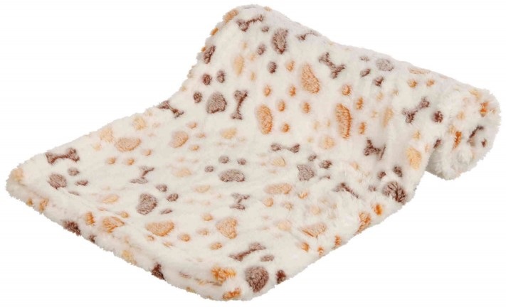 TRIXIE Coperta Lingo per Cani in Pile Morbido Beige/Beige, 75x50 cm - Adatta per Allergici