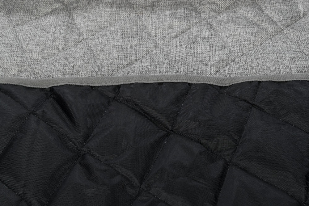 TRIXIE 37577 Divano Letto Nero Rettangolare con Cuscino, Tessuto Trapuntato, Rivestimento Rimovibile, L 90 x P 70 x H 14 cm