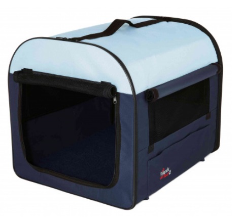 TRIXIE Trasportino Cane T-Camp Basic S in Poliestere Blu - 60x50 cm, fino a 7 kg