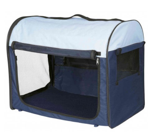 TRIXIE Mobile Dog Kennel Medium/Large Blu Poliestere - Montaggio Rapido, Borsa Trasporto e Ventilazione