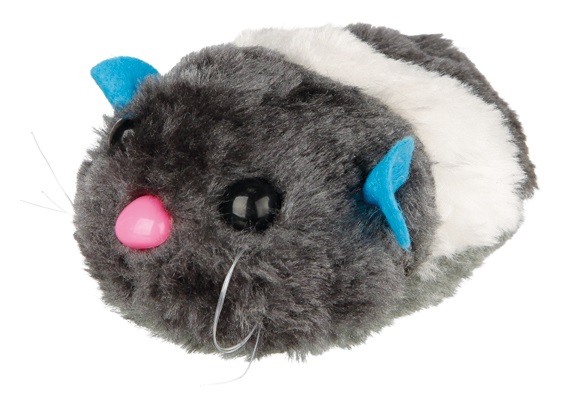 Trixie Gioco Salterino per Gatti in Peluche - 7-10 cm, Assortiti, con Carica a Cordino