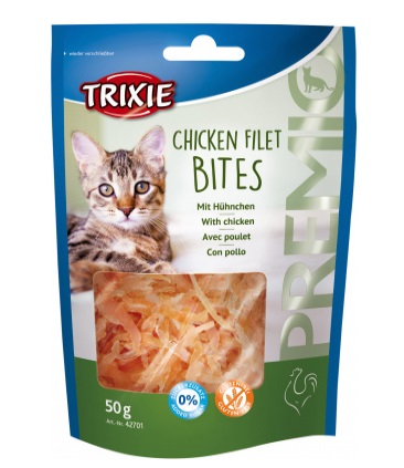 Trixie Premio Chicken Filet Bites - Bocconcini di filetto di pollo per gatti - 50 g