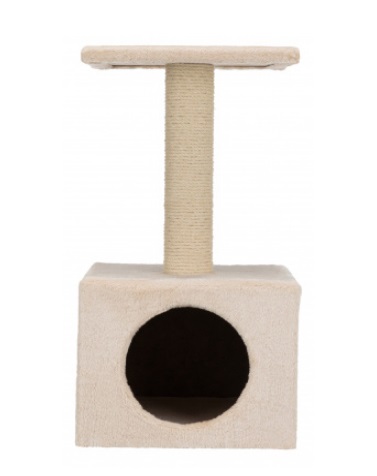 TRIXIE Tiragraffi Zamora Beige 60 cm - Tiragraffi per gatti con tronchetto in juta e base in peluche, ideale per affilare le unghie e nascondersi