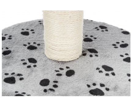 Trixie Tiragraffi Toledo con Grotta in Peluche, 61 cm, Pali in Sisal Naturale e Giocattolo Appeso