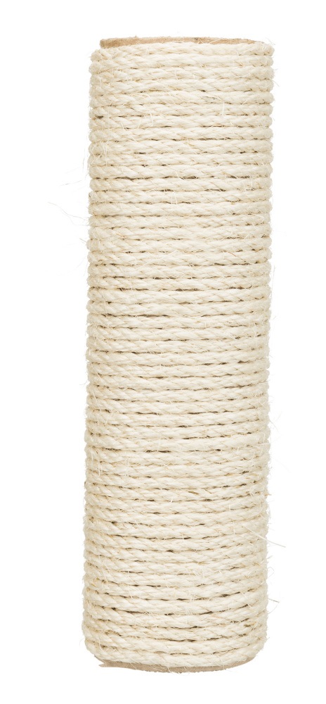 TRIXIE Tronchetto di Ricambio per Tiragraffi in Sisal Naturale - Ø 9 cm, Altezza 60 cm, Inclusi Perno Filettato e Viti