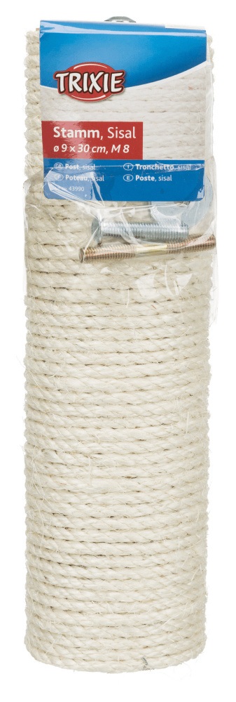 Trixie 44001 Baule di Ricambio per Tiragraffi - Sisal Naturale, Ø 11 cm, Altezza 40 cm, Filetto M10