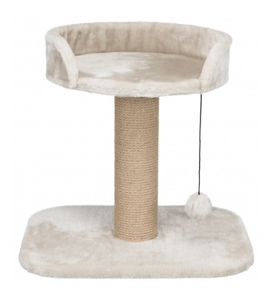 TRIXIE Tiragraffi Mica Grigio Chiaro - 46 cm, con base quadrata in peluche, ideale per graffiare, giocare e rilassarsi