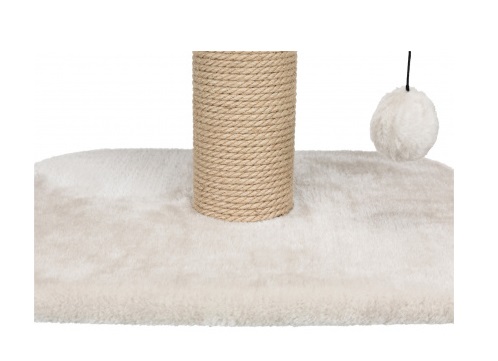 TRIXIE Tiragraffi Mica Grigio Chiaro - 46 cm, con base quadrata in peluche, ideale per graffiare, giocare e rilassarsi