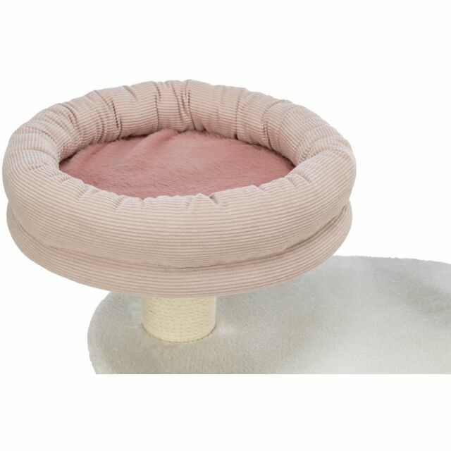 TRIXIE Tiragraffi Isabella 70 cm - Albero per gatti bianco/rosa antico con molteplici possibilità di gioco e riposo