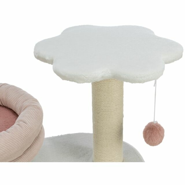 TRIXIE Tiragraffi Isabella 70 cm - Albero per gatti bianco/rosa antico con molteplici possibilità di gioco e riposo