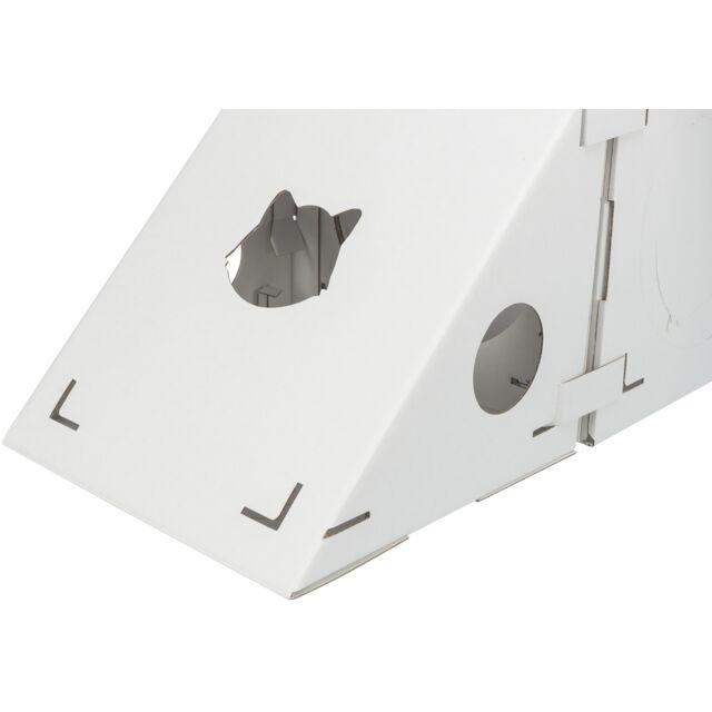 TRIXIE Finca Felice - Tiragraffi e Condominio per Gatti in Cartone Modulare, Include 4 Cubi, 1 Tunnel e 1 Rampa, Fino a 8 kg