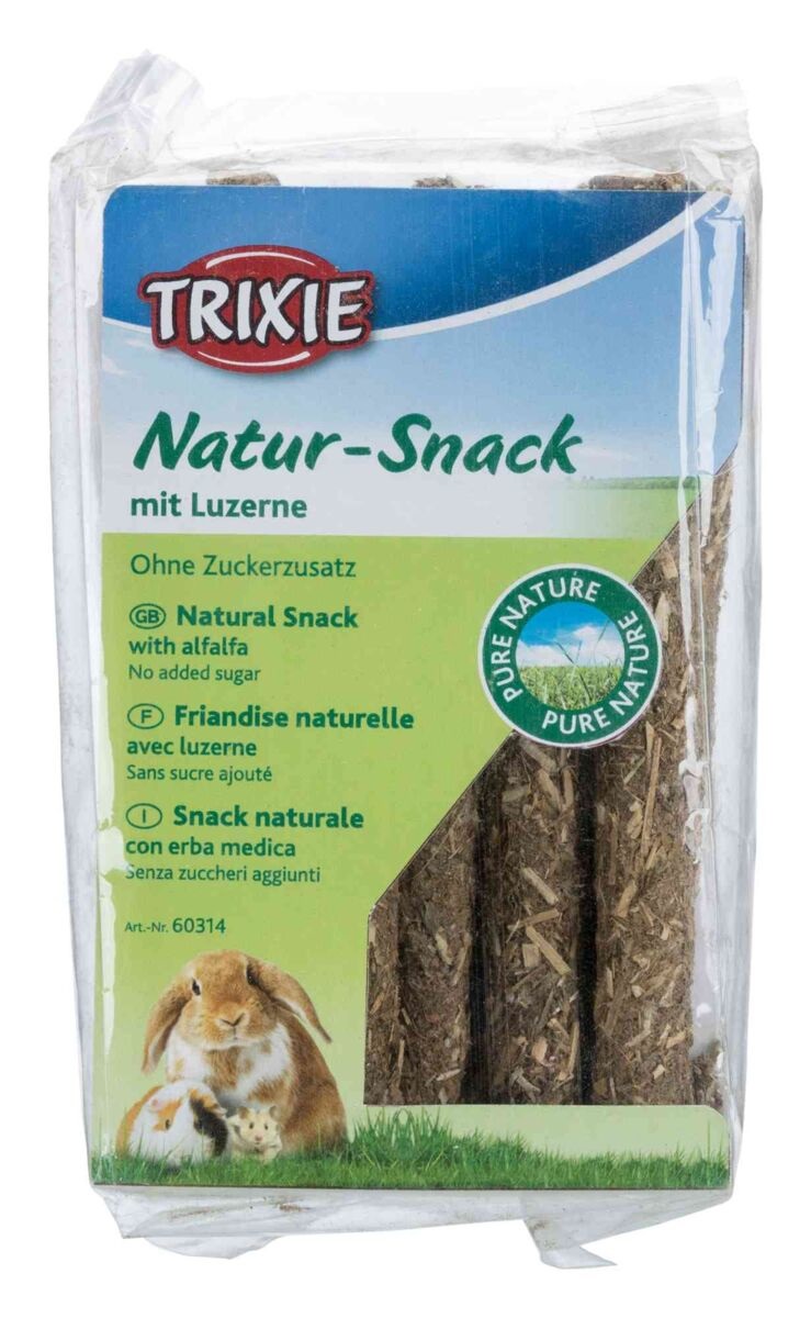 Trixie Bastoncini Snack Naturali con Erba Medica per Roditori - 70 g