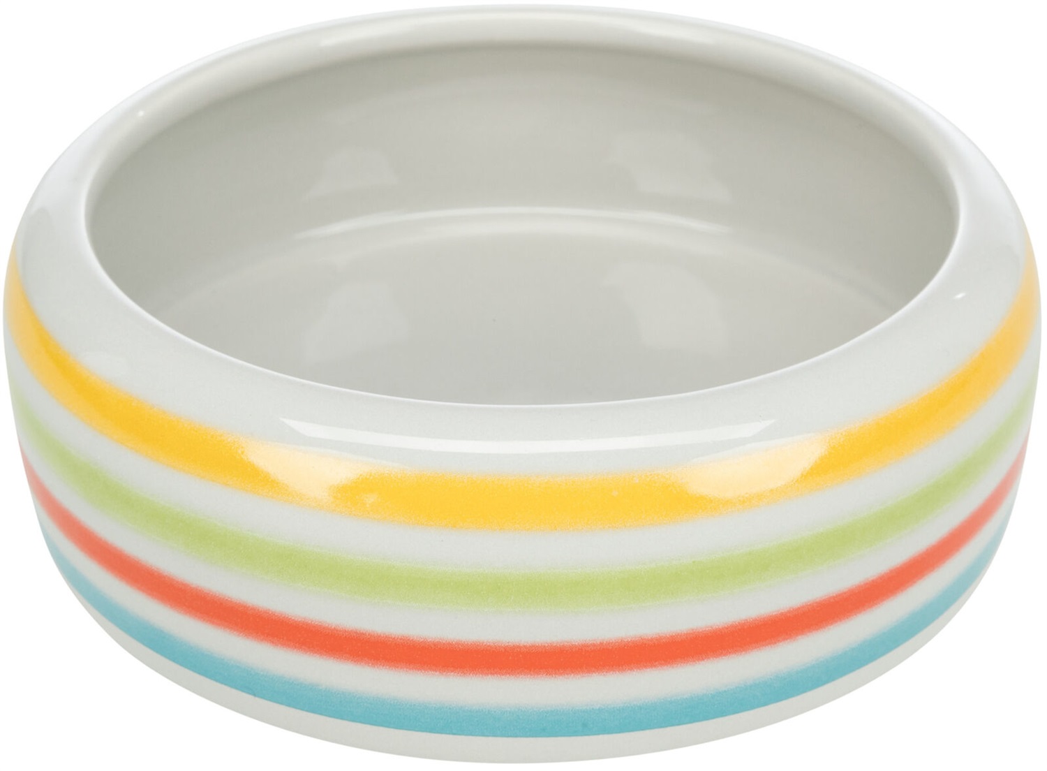 TRIXIE Ciotola in ceramica per conigli 500 ml - Colore verde/blu/crema, diametro 16 cm, bordo arrotondato