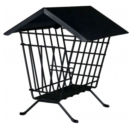TRIXIE Mangiatoia per Fieno in Metallo Nero con Gambe - Dimensioni 20x23x20 cm