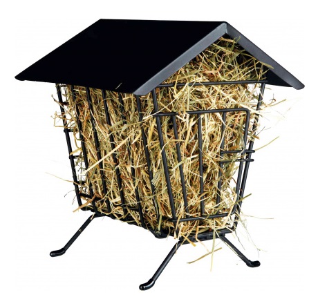 TRIXIE Mangiatoia per Fieno in Metallo Nero con Gambe - Dimensioni 20x23x20 cm