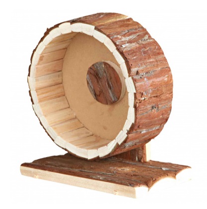 TRIXIE Natural Living - Ruota per Criceti in Legno, Diametro 20 cm, Silenziosa e Sicura