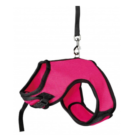 Trixie Pettorina Morbida con Guinzaglio per Animali di Piccola Taglia, 25-40 cm, 1.20 m, Colori Assortiti