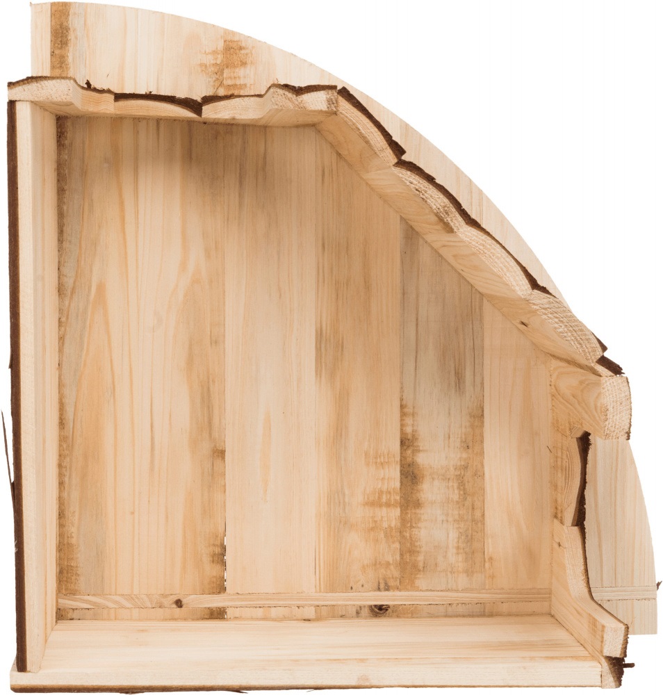 Trixie 62043 Jesper - Casetta Angolare in Corteccia d'Albero per Porcellini d'India e Conigli Nani, 42x15x30 cm