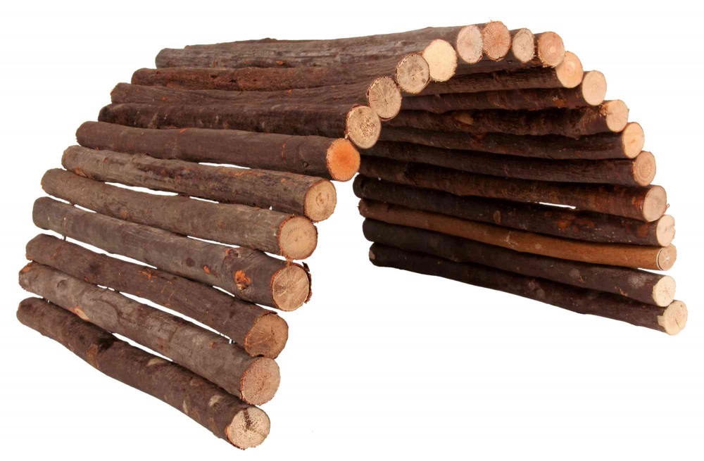 Trixie Ponte in Legno Naturale per Piccoli Animali - L 65 x P 40 x H 3 cm, Accessorio Decorativo e Rifugio