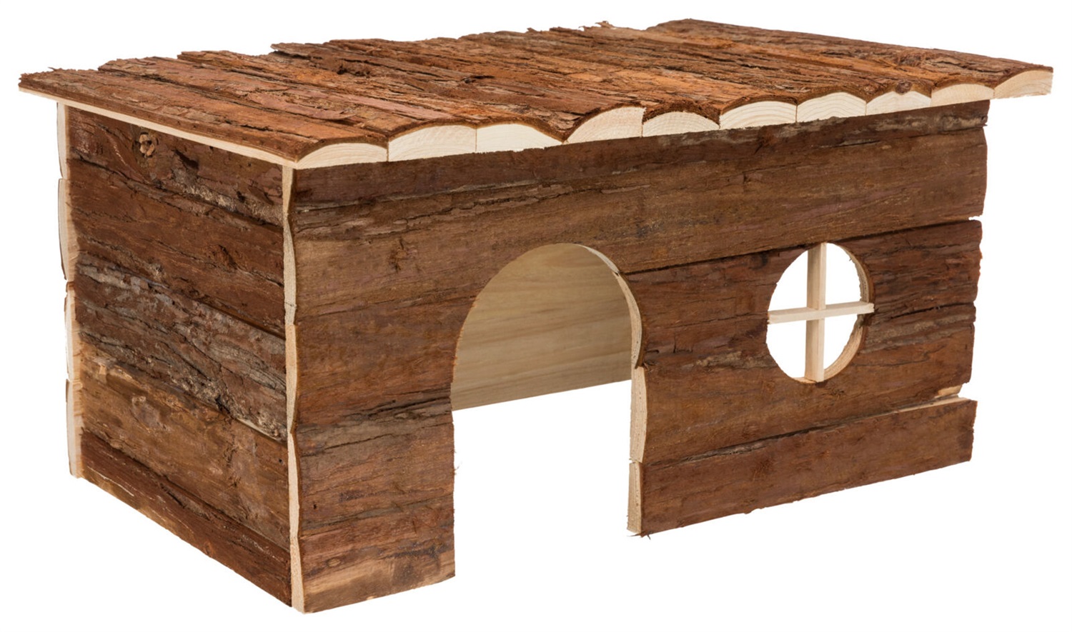 Trixie 62184 Natural Living - Casa per Tronchi in Legno Naturale per Animali di Piccola Taglia (50 x 25 x 33 cm)