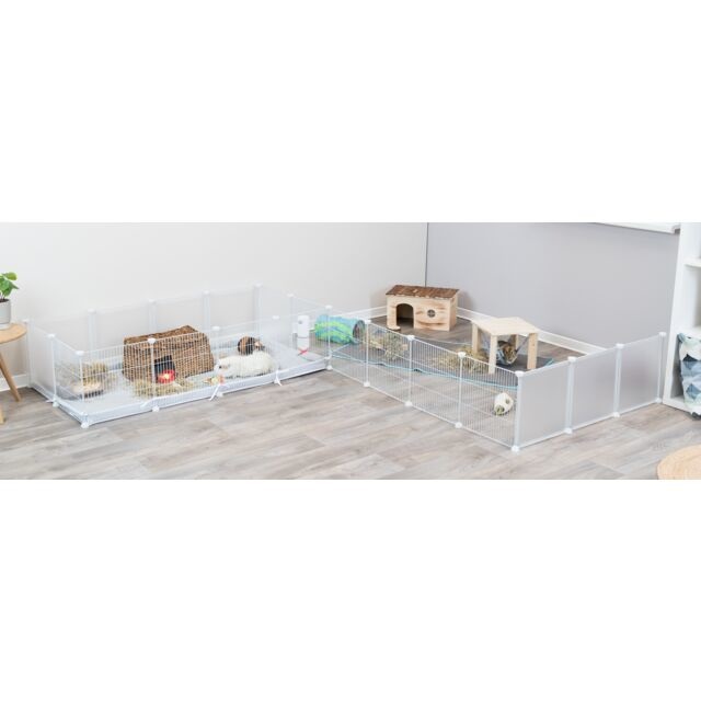 Trixie Recinto da Interni per Animali di Piccola Taglia - L 140 x P 70 x H 35 cm, in Metallo e Plastica, Ideale per Porcellini d'India e Conigli Nani