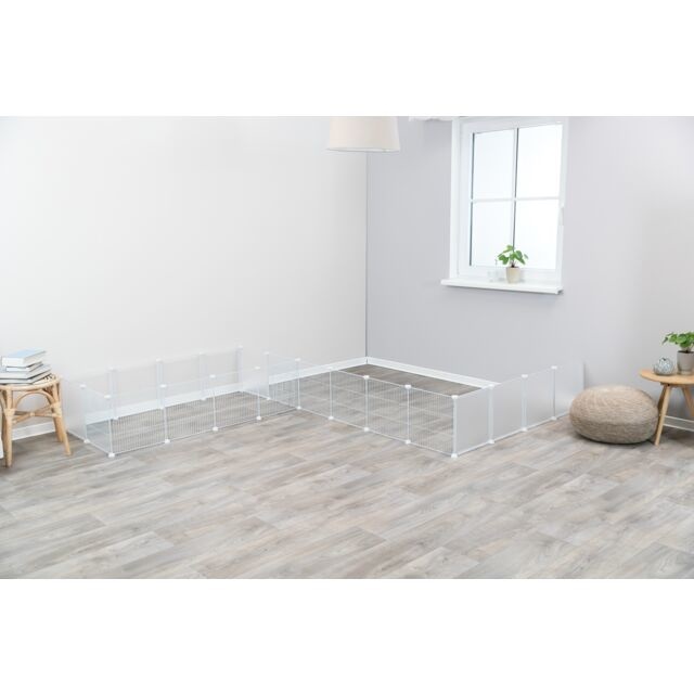 Trixie Recinto da Interni per Animali di Piccola Taglia - L 140 x P 70 x H 35 cm, in Metallo e Plastica, Ideale per Porcellini d'India e Conigli Nani