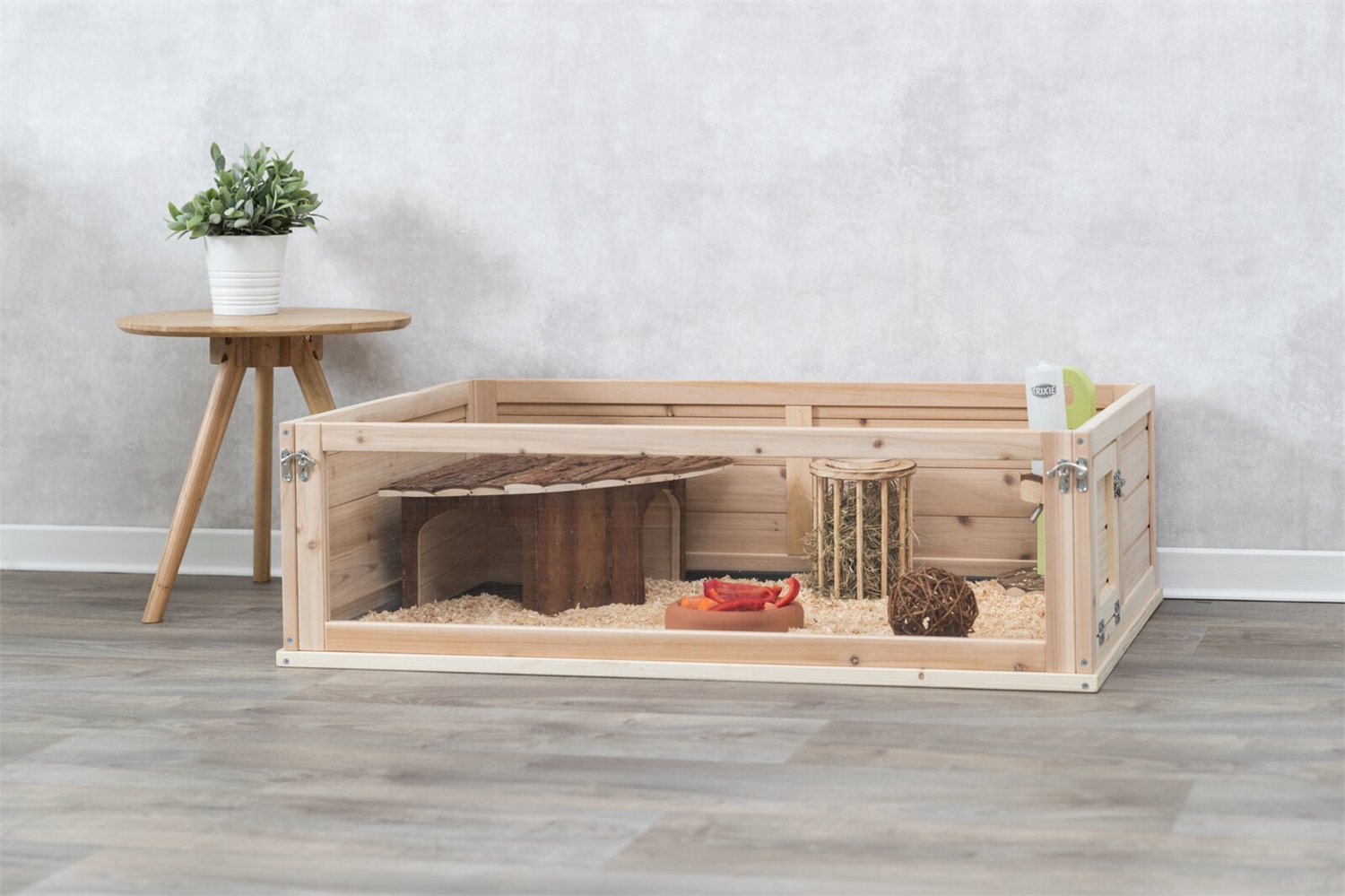 TRIXIE Recinto Interno per Porcellini d'India in Legno/Plastica - 100 × 30 × 60 cm con Parete Anteriore in Vetro Acrilico