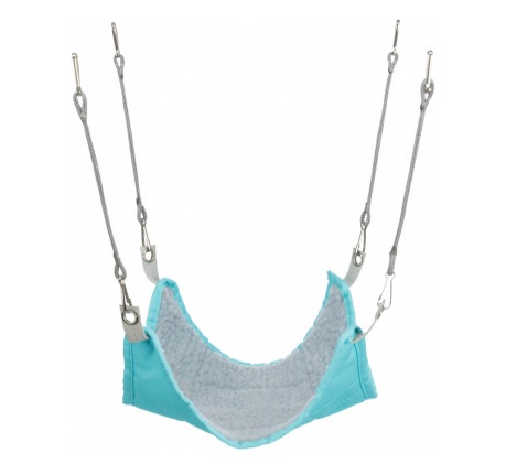 TRIXIE Amaca per Topi e Criceti - 18 x 18 cm in Nylon con Effetto Pelliccia d'Agnello, Lavabile