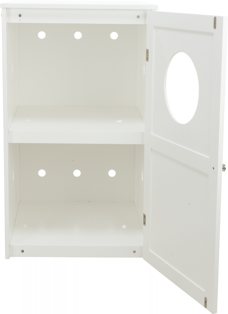 TRIXIE Cat House a 2 Piani - Capanna Copertura Lettiera per Gatti H 90 cm, 2 Scomparti, MDF Verniciato, Design Moderno