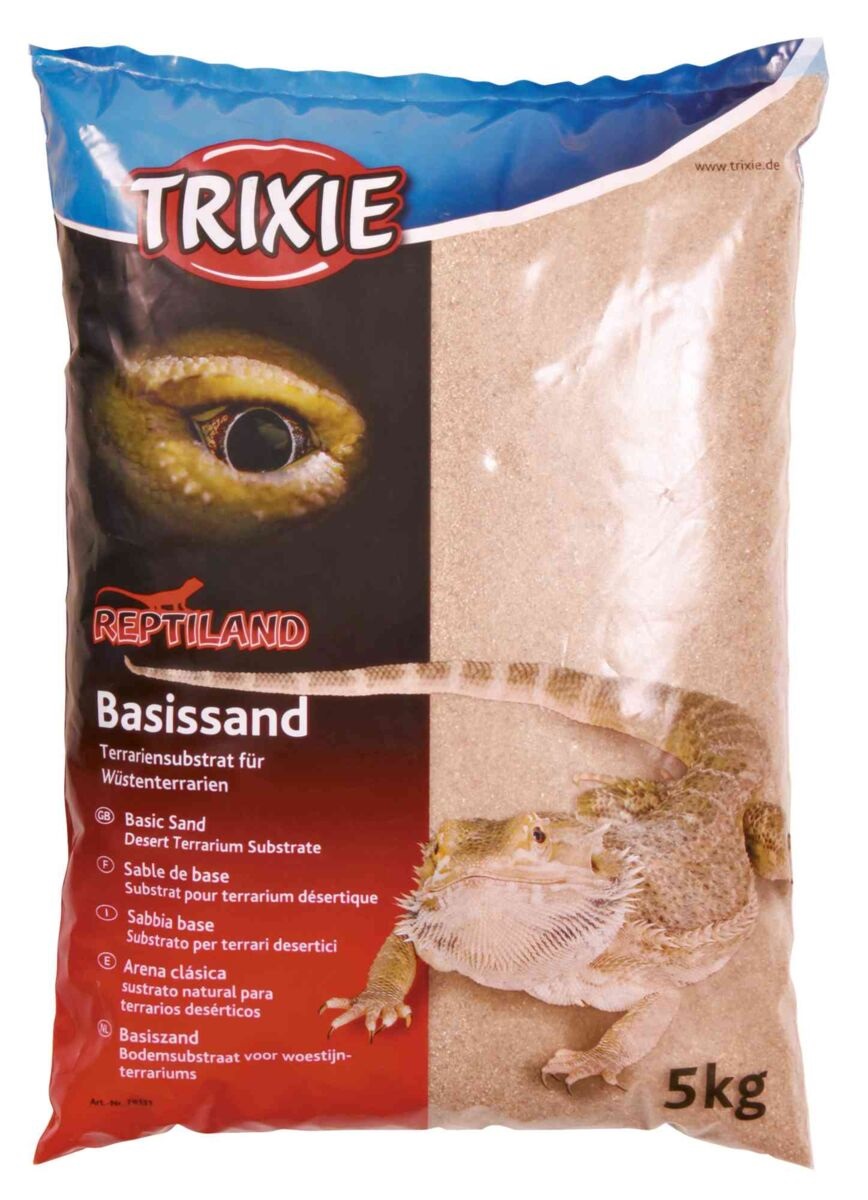 Trixie Base Sand Giallo 5kg - Substrato per Terrari del Deserto, Naturale e Senza Additivi