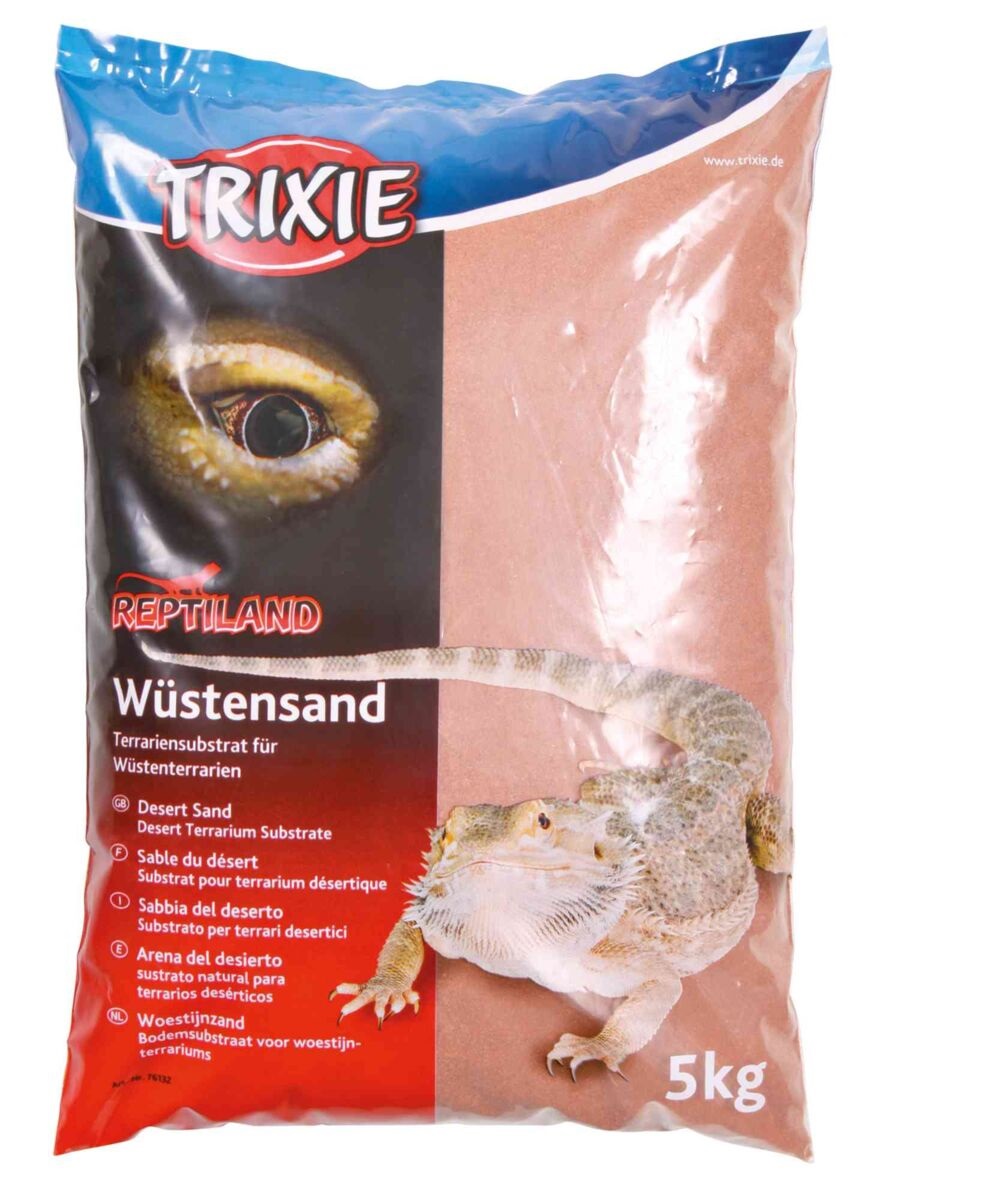 Trixie Desert Sand 5kg - Substrato per rettili e anfibi, sabbia fine rossa per terrari, simula ambienti desertici naturali