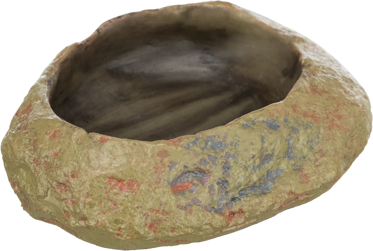 Trixie 76180 Ciotola per Acqua e Cibo in Resina di Poliestere Beige, Design Simile alla Roccia della Steppa, 6 x 1.5 x 4.5 cm