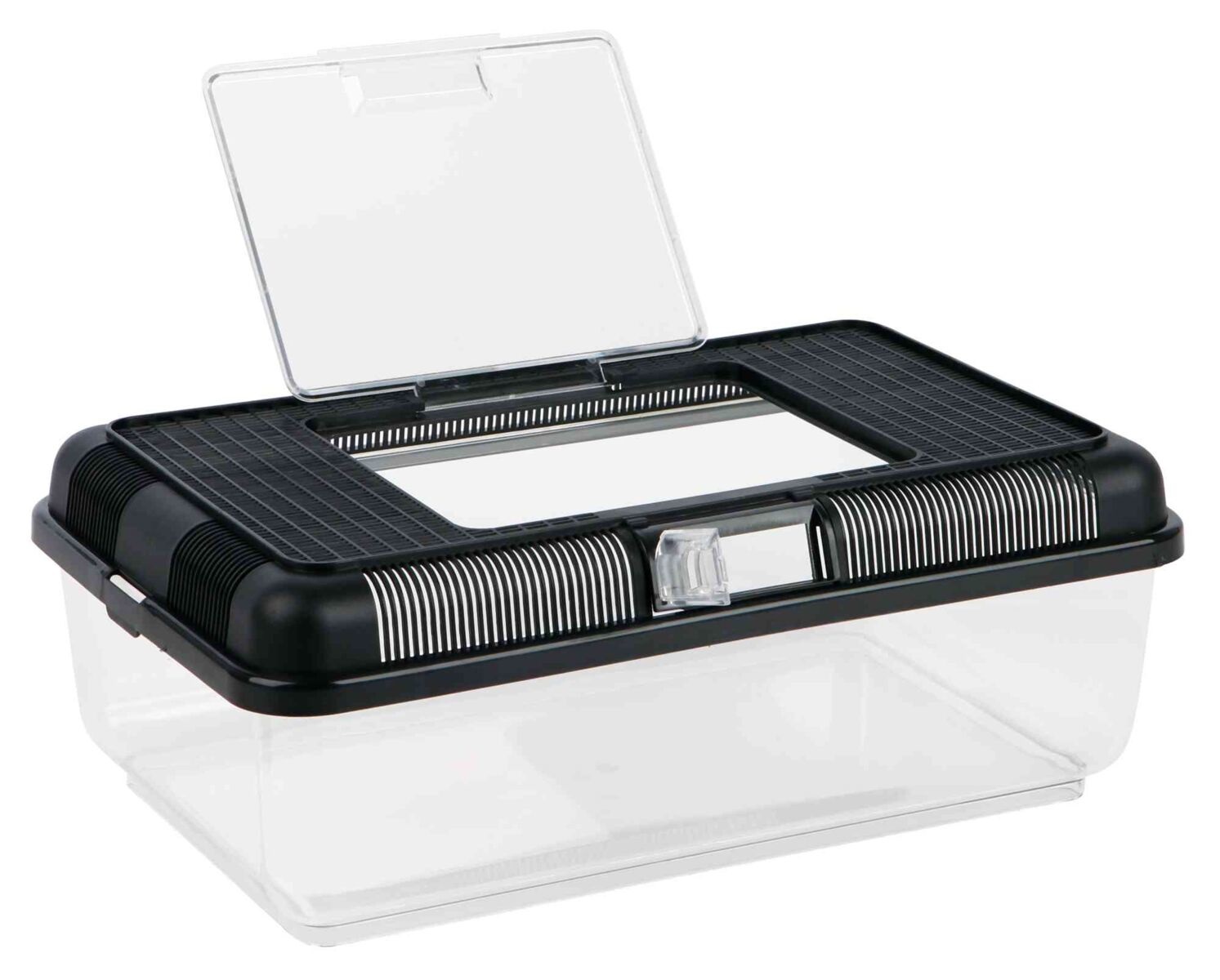 Trixie Contenitore per Trasporto e Alimentazione 38x14x24 cm per Rettili e Anfibi con Manico e Foro di Alimentazione