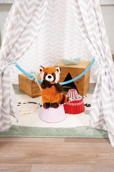 NICI Red Panda 25 cm - Peluche Morbido e Coccoloso con Occhietti a Bottone e Coda Soffice