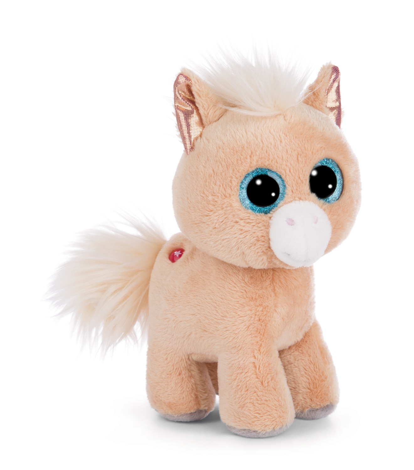 NICI Miss Cinnamon Peluche 17 cm Beige - Pony Glubschis Charming in Peluche Morbido e Sostenibile, Perfetto per Giochi e Regali