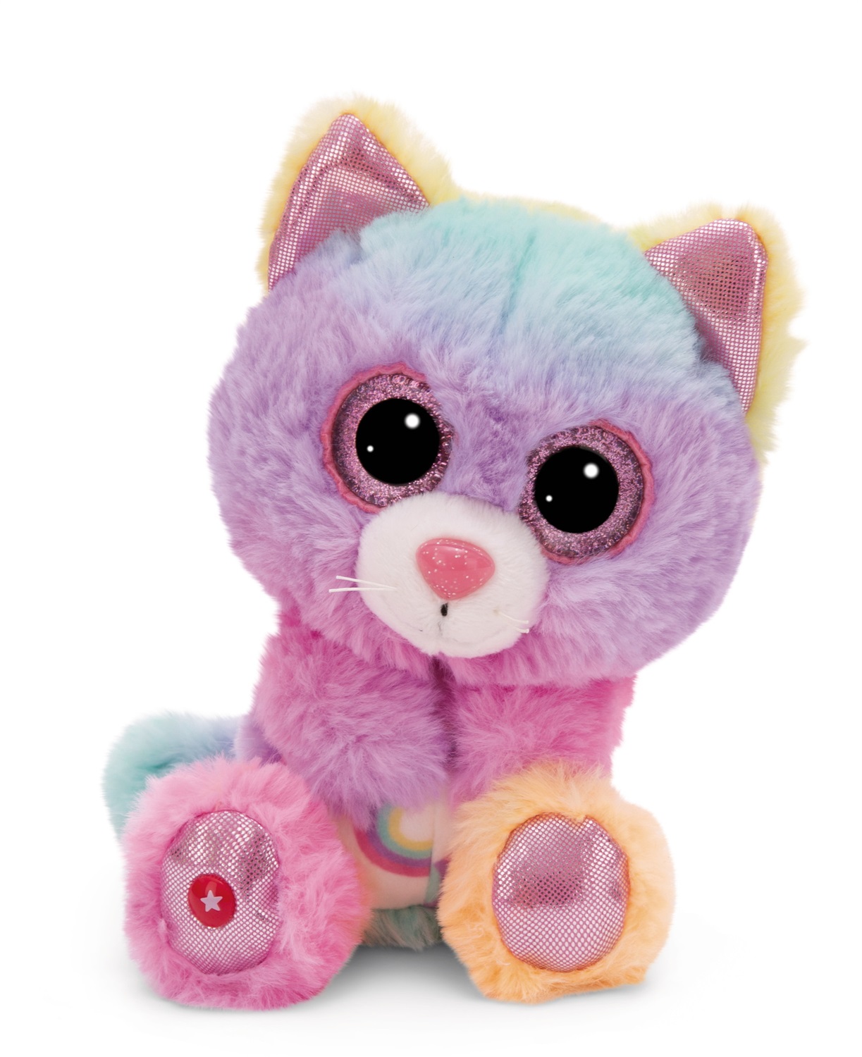 NICI Peluche GLUBSCHIS Gatto Miss Mellie 15cm - Morbido e colorato, perfetto per giochi e coccole