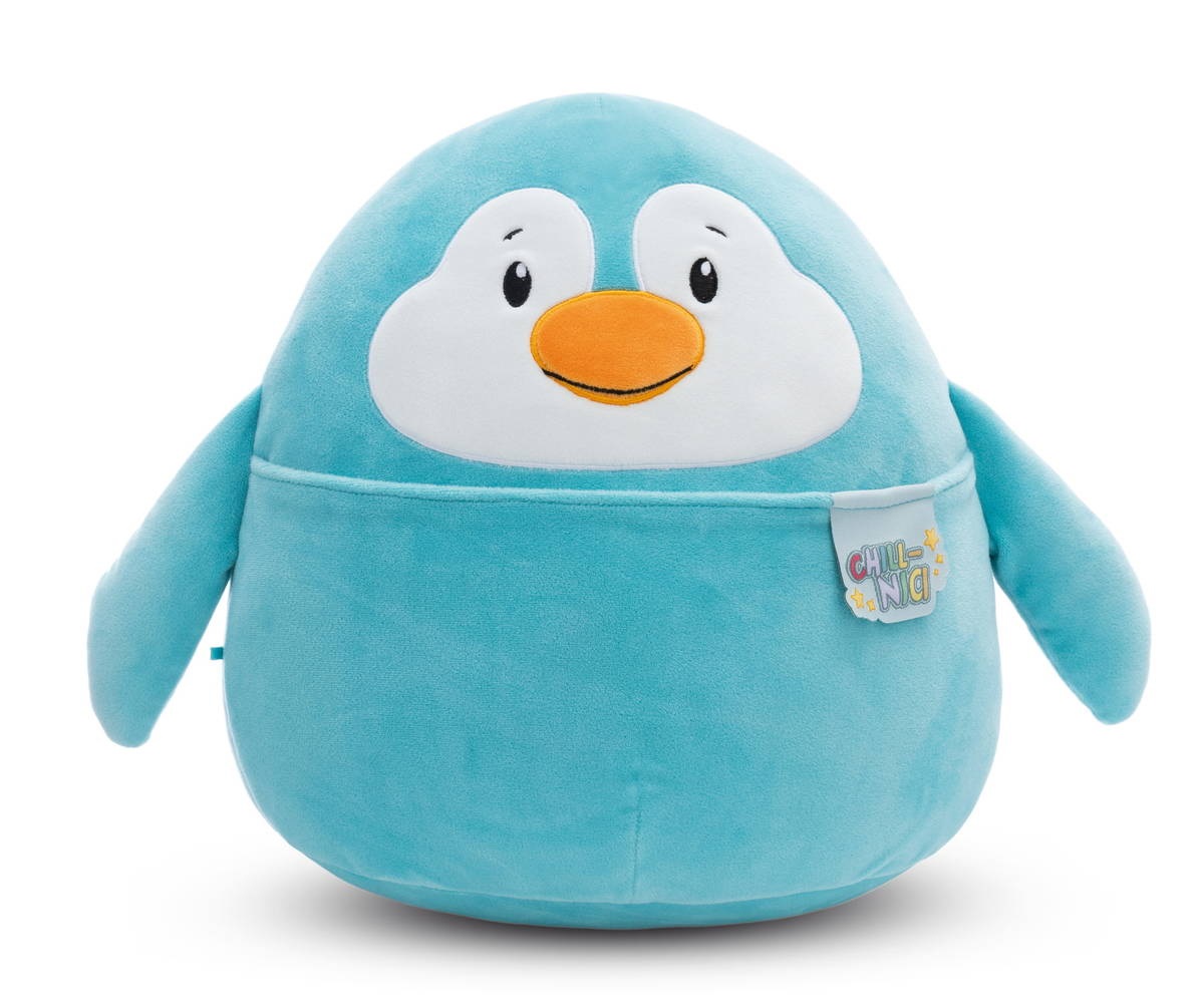 NICI Peluche Chill Pinguino 30cm Blu - Morbido e Coccoloso Doudou per Giochi e Regali