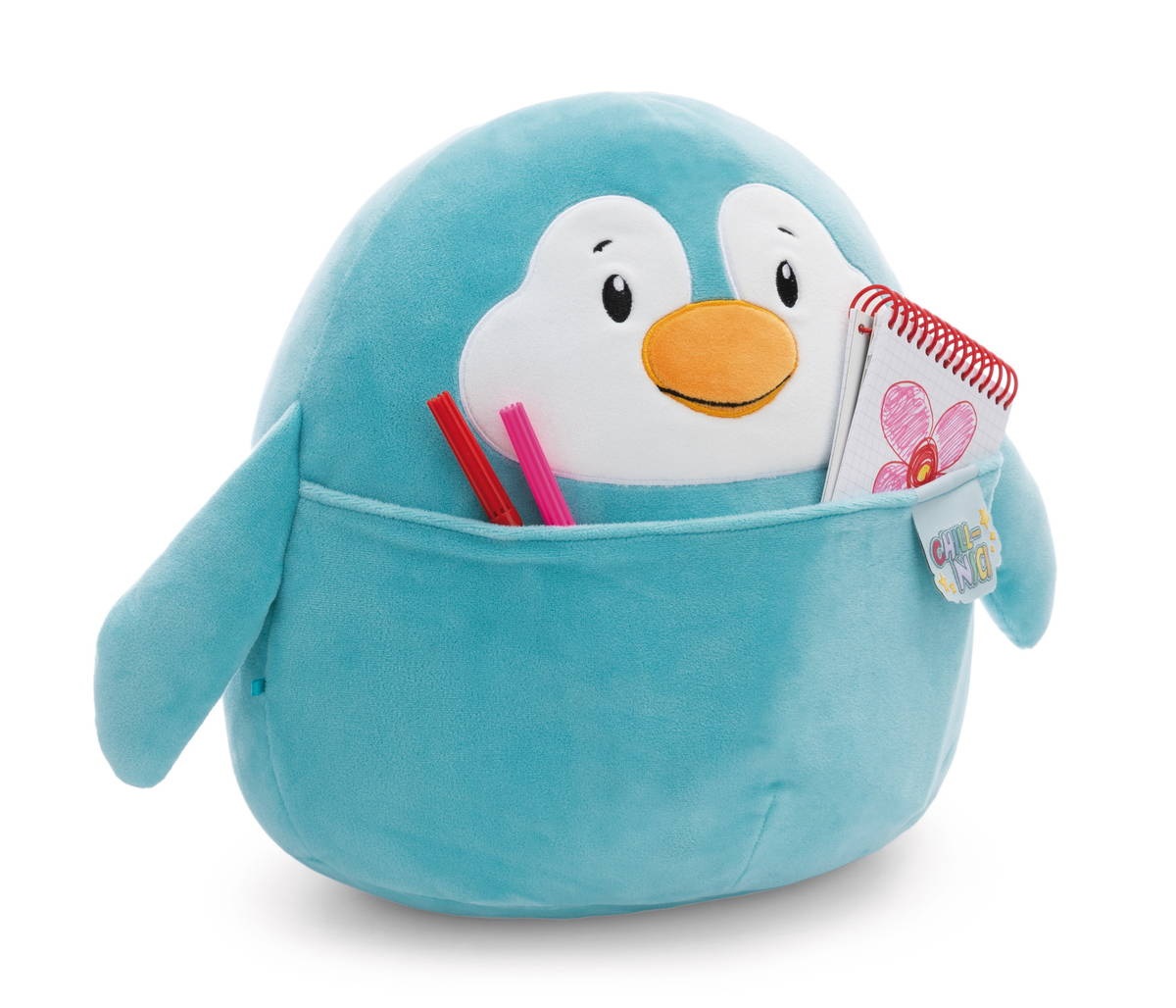 NICI Peluche Chill Pinguino 30cm Blu - Morbido e Coccoloso Doudou per Giochi e Regali