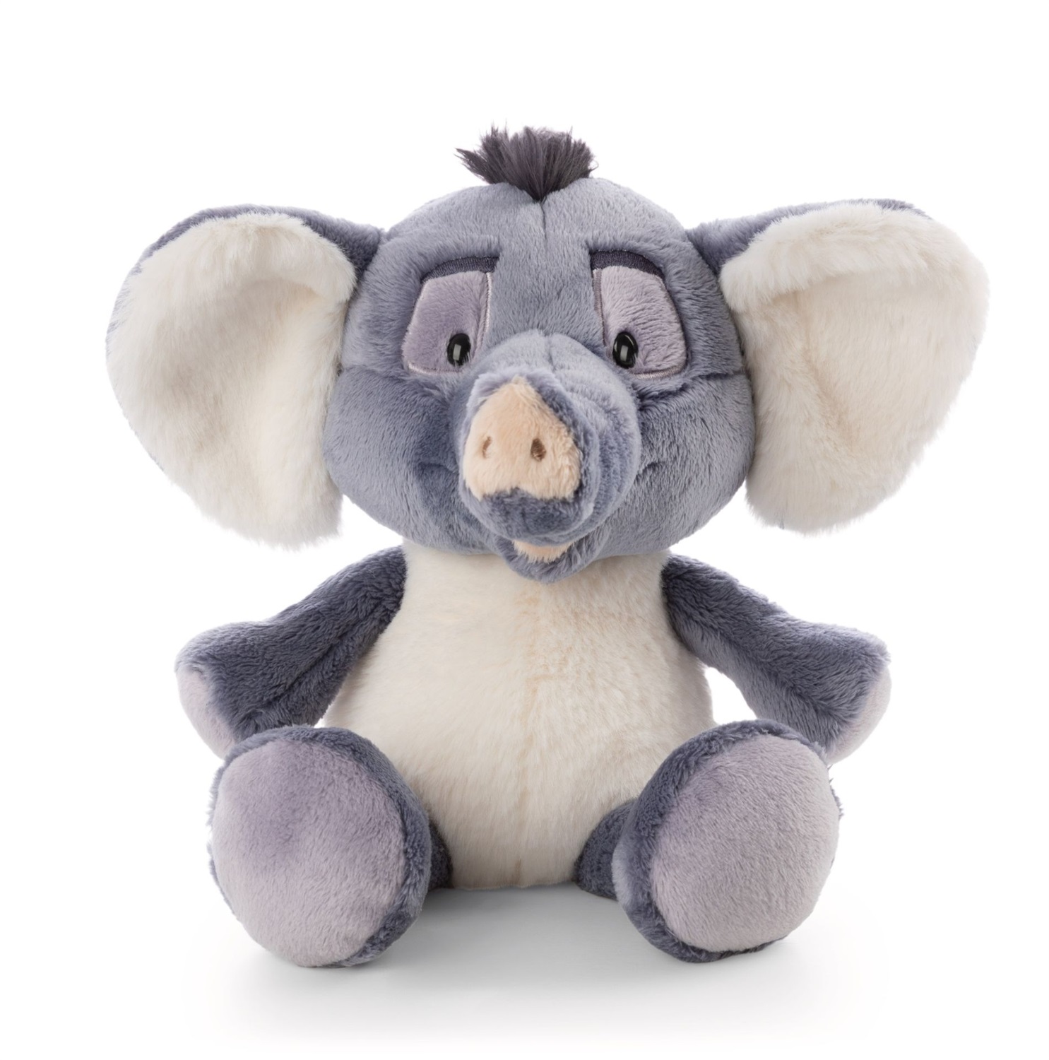 NICI El-Flora Elefante di Peluche Morbido 18 cm - Grigio con Pancina Bianca, Perfetto per Giochi e Coccole