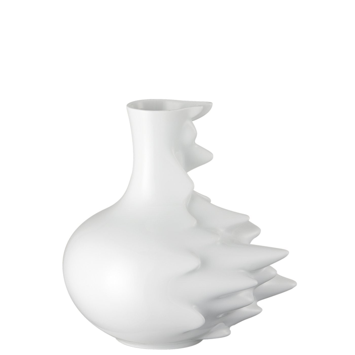 Rosenthal Studio Line Fast Vaso 22 cm in Porcellana Bianco Smaltato - Design di Cédric Ragot