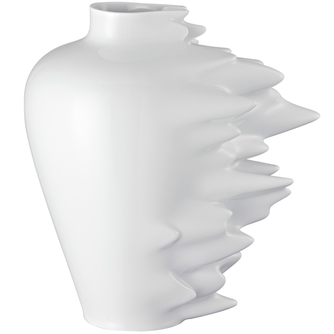 Rosenthal Vaso Fast 30 cm in Porcellana Bianco Smaltato - Design Ispirato all'Epoca Ming