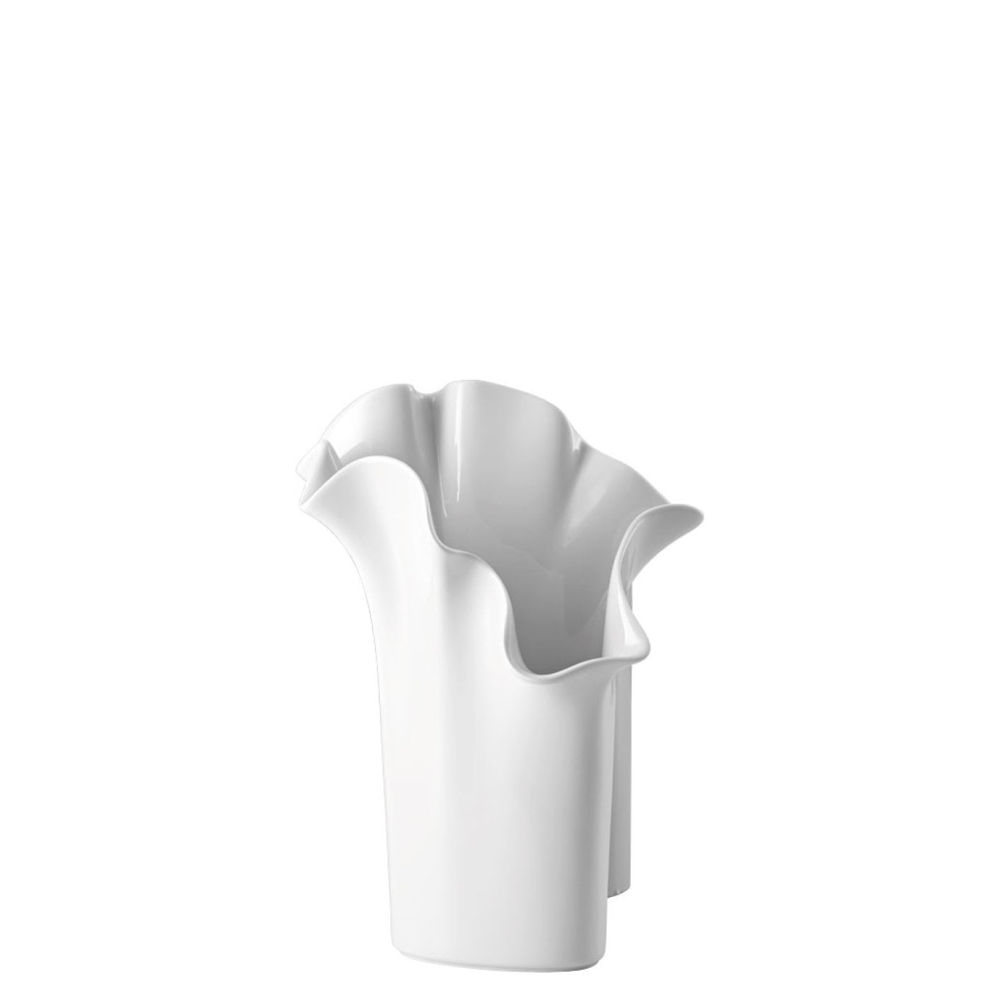 Rosenthal Asym Vaso Bianco 30 cm in Porcellana - Design Moderno e Linee Asimmetriche