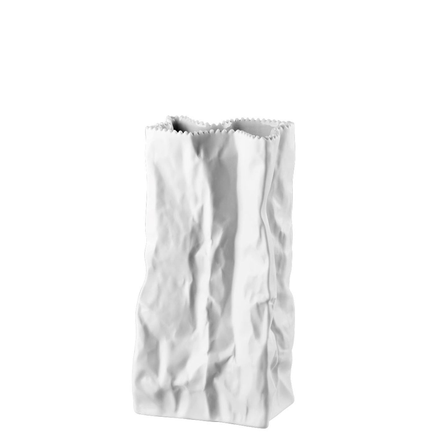 Rosenthal Vaso Sacchetto Bianco in Porcellana 22 cm - Design Moderno