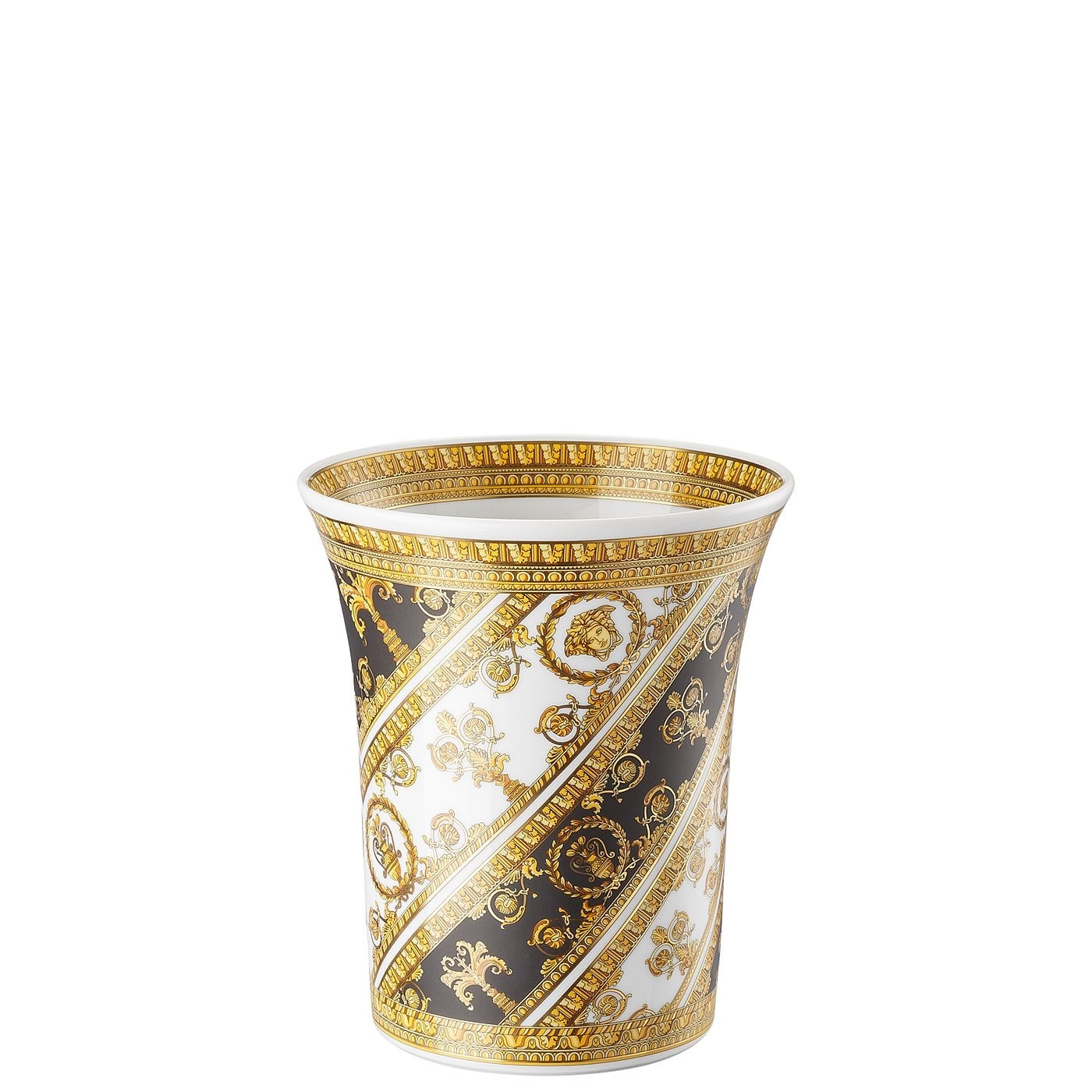 Rosenthal - Versace I Love Baroque Vaso 18 cm in Porcellana con Decorazioni Dorate