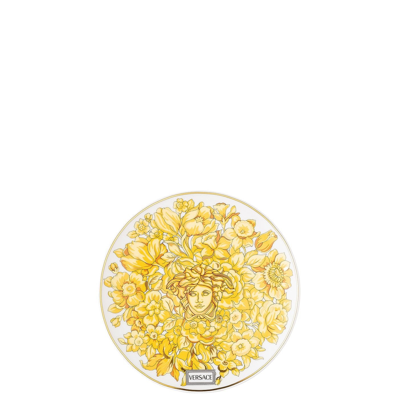 Versace Piatto Piano Medusa Rhapsody 17 cm in Porcellana con Decorazioni Barocche