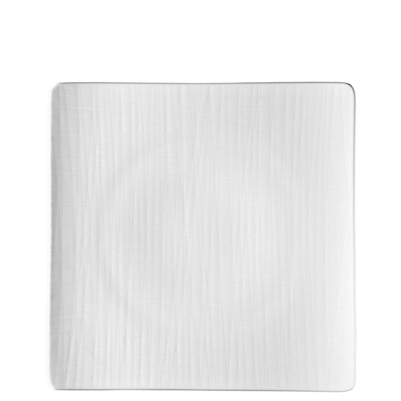 Rosenthal Piatto Piano Quadrato 31x31 cm in Porcellana - Collezione Mesh Weiss, Design Moderno e Raffinato