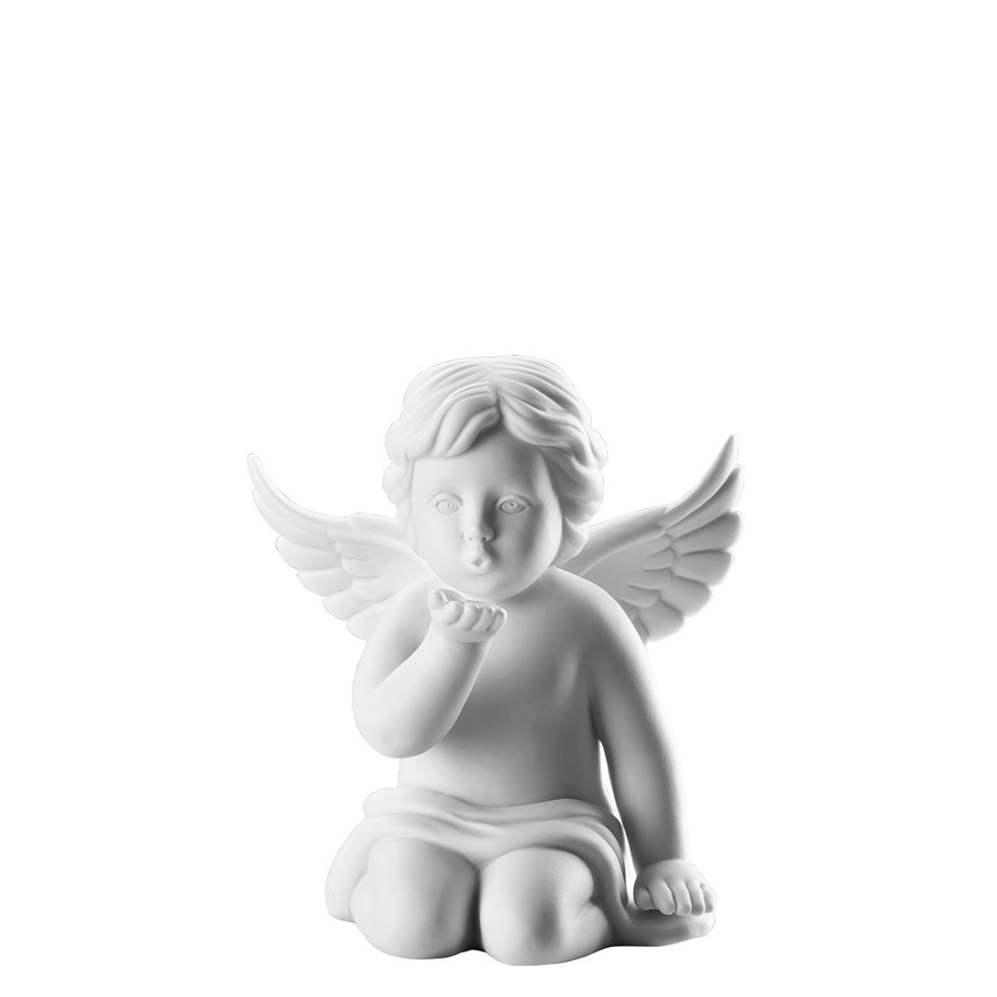 Rosenthal Angelo Classico in Porcellana Bianco Opaco - Figurina Baciamano 10,5 cm