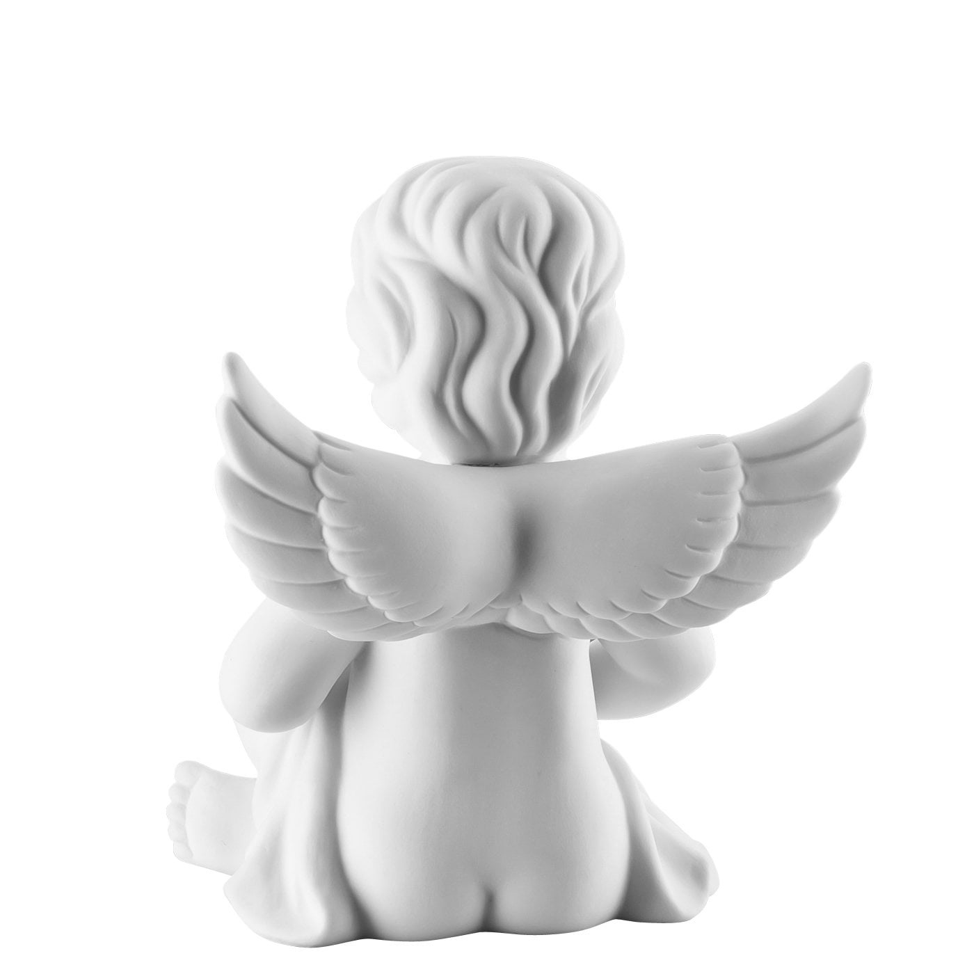 Rosenthal Angelo con Cuore 10 cm - Decorazione in Porcellana Bianco Opaco