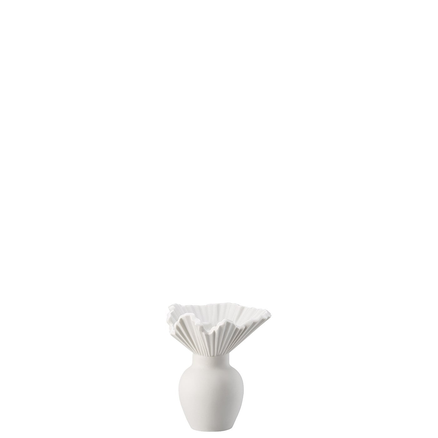 Rosenthal Vaso in Porcellana Bianca Opaca 14438-100102-26010 - Diametro 9.3 cm, Altezza 10.3 cm, Stile Design